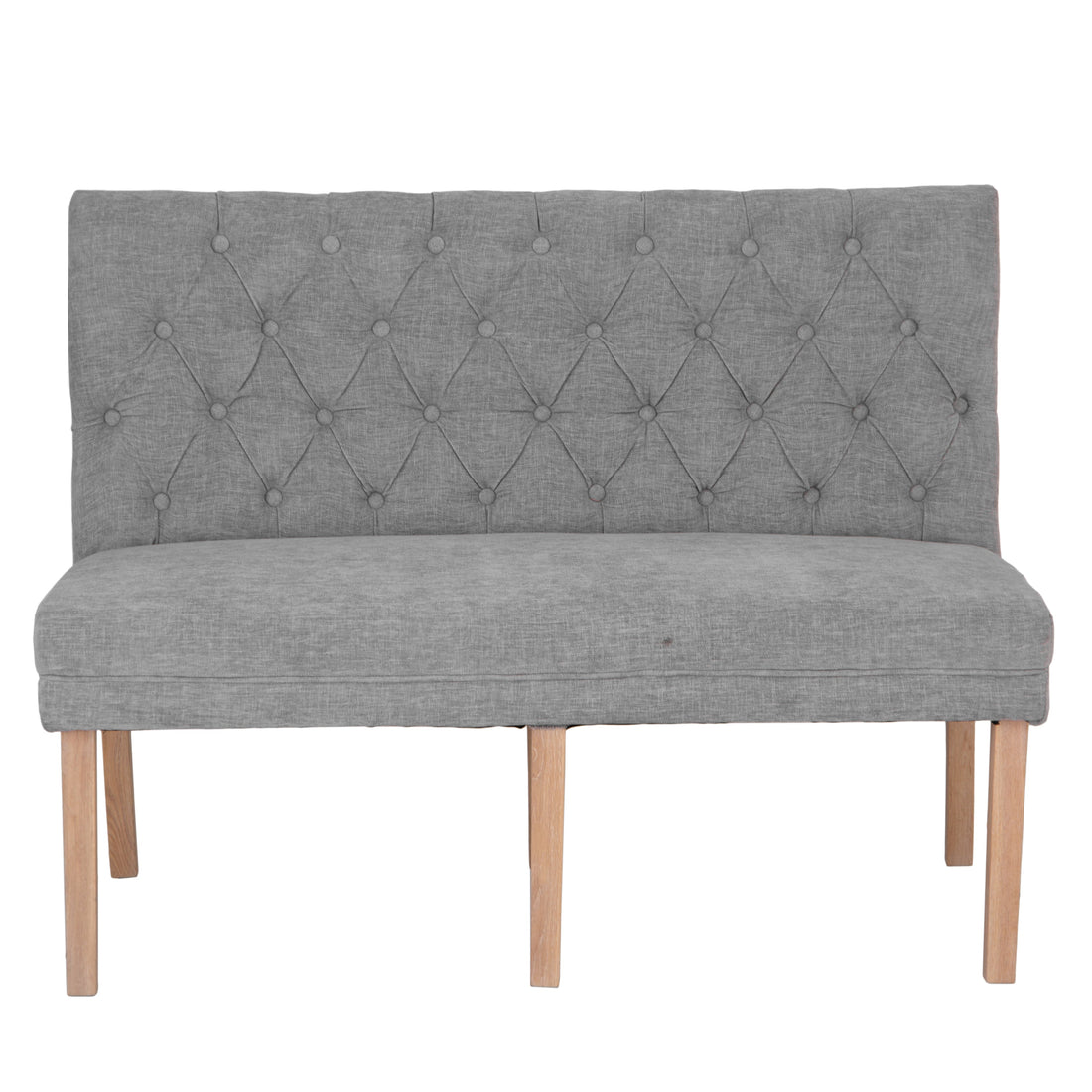 Carrington Grey 120cm Button Back Dining Bench