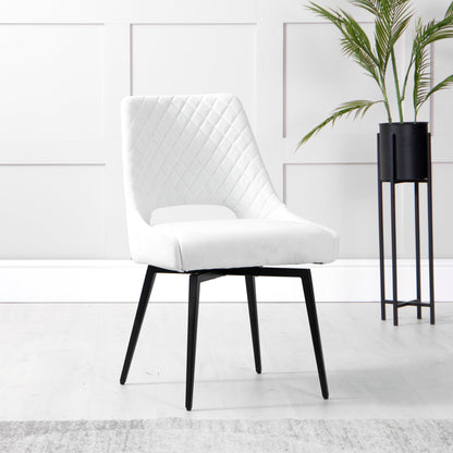 Chelford Limestone Velvet Diamond Stich Back Dining Chair