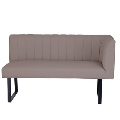 Charlesworth Taupe 142cm Left Hand Modern Industrial Dining Bench
