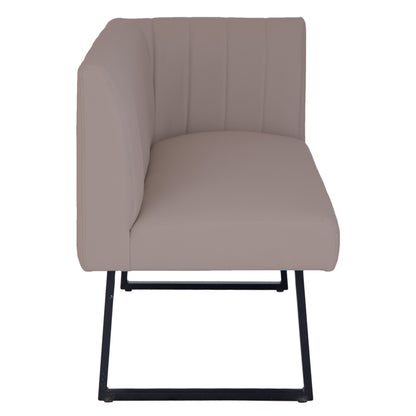 Charlesworth Taupe 142cm Left Hand Modern Industrial Dining Bench