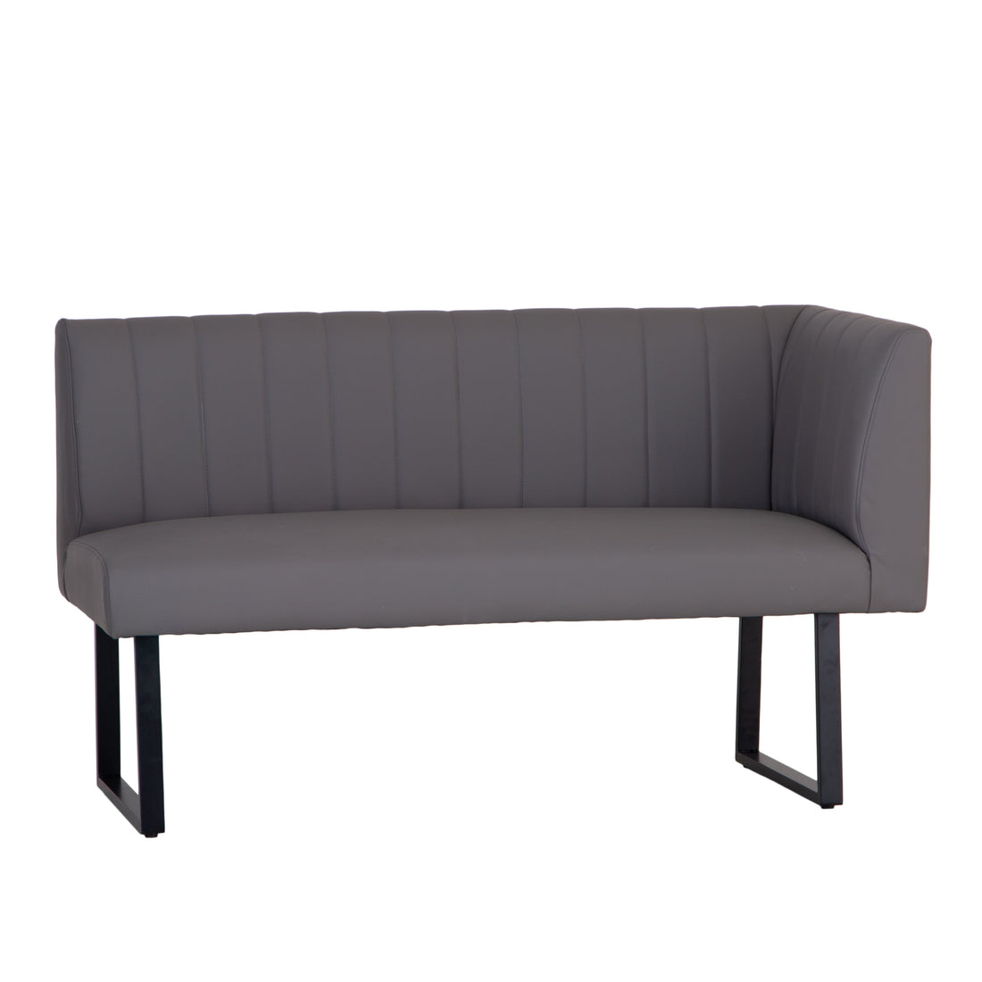 Charlesworth Grey 142cm Left Hand Modern Industrial Dining Bench