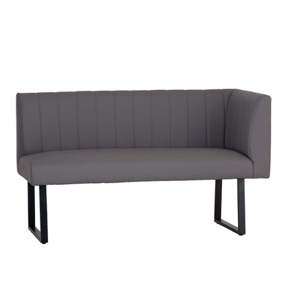 Charlesworth Grey 142cm Left Hand Modern Industrial Dining Bench