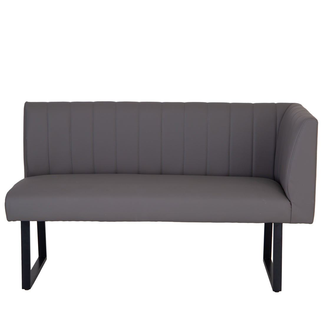 Charlesworth Grey 142cm Left Hand Modern Industrial Dining Bench