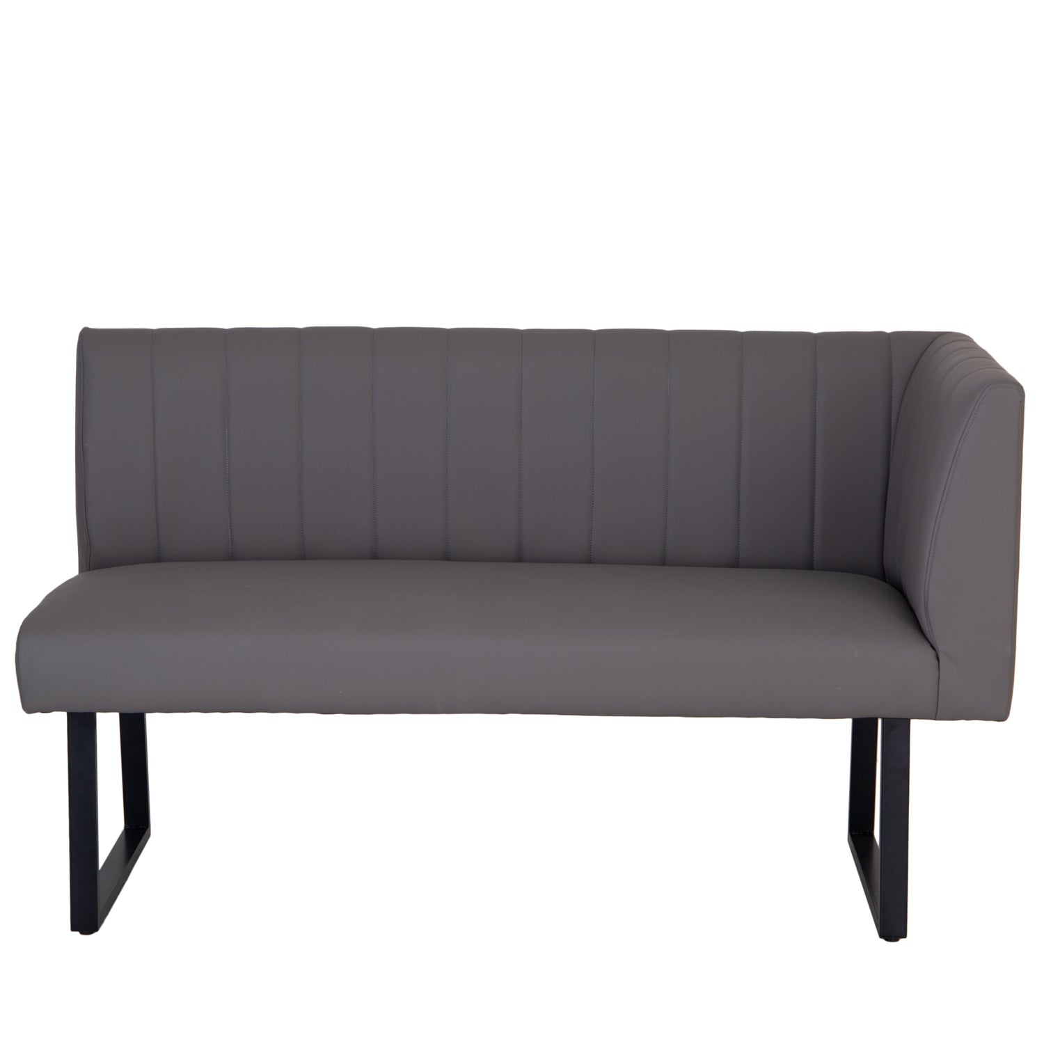Charlesworth Grey 142cm Left Hand Modern Industrial Dining Bench