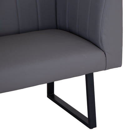 Charlesworth Grey 142cm Left Hand Modern Industrial Dining Bench