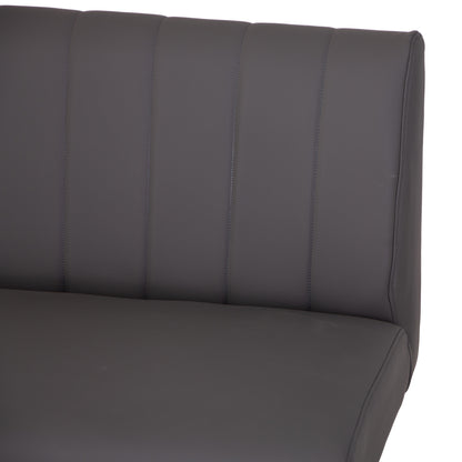 Charlesworth Grey 142cm Right Hand Modern Industrial Dining Bench