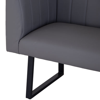 Charlesworth Grey 142cm Right Hand Modern Industrial Dining Bench