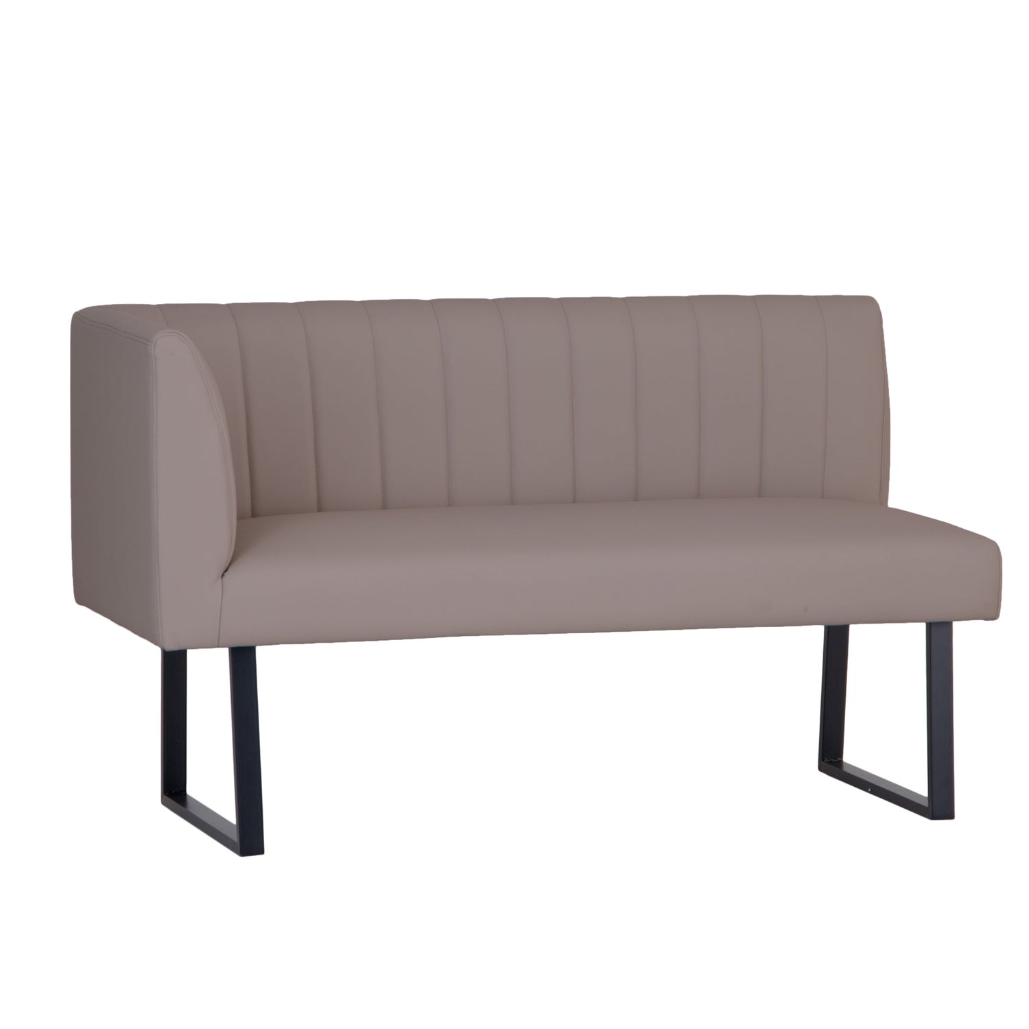 Charlesworth Taupe 142cm Right Hand Modern Industrial Dining Bench