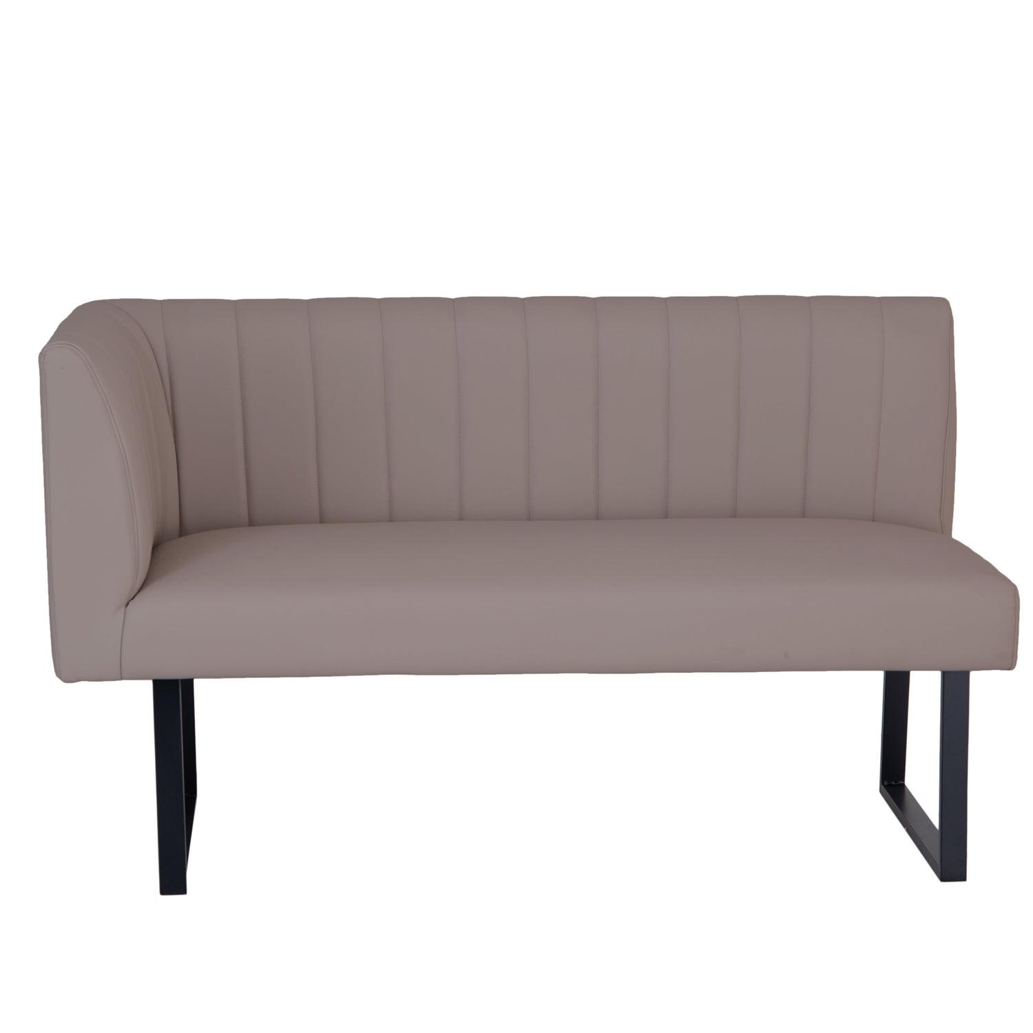 Charlesworth Taupe 142cm Right Hand Modern Industrial Dining Bench