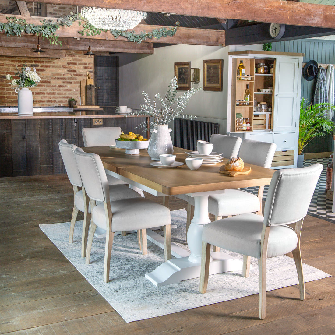 Dorset White Painted 1.6m Butterfly Extending Table