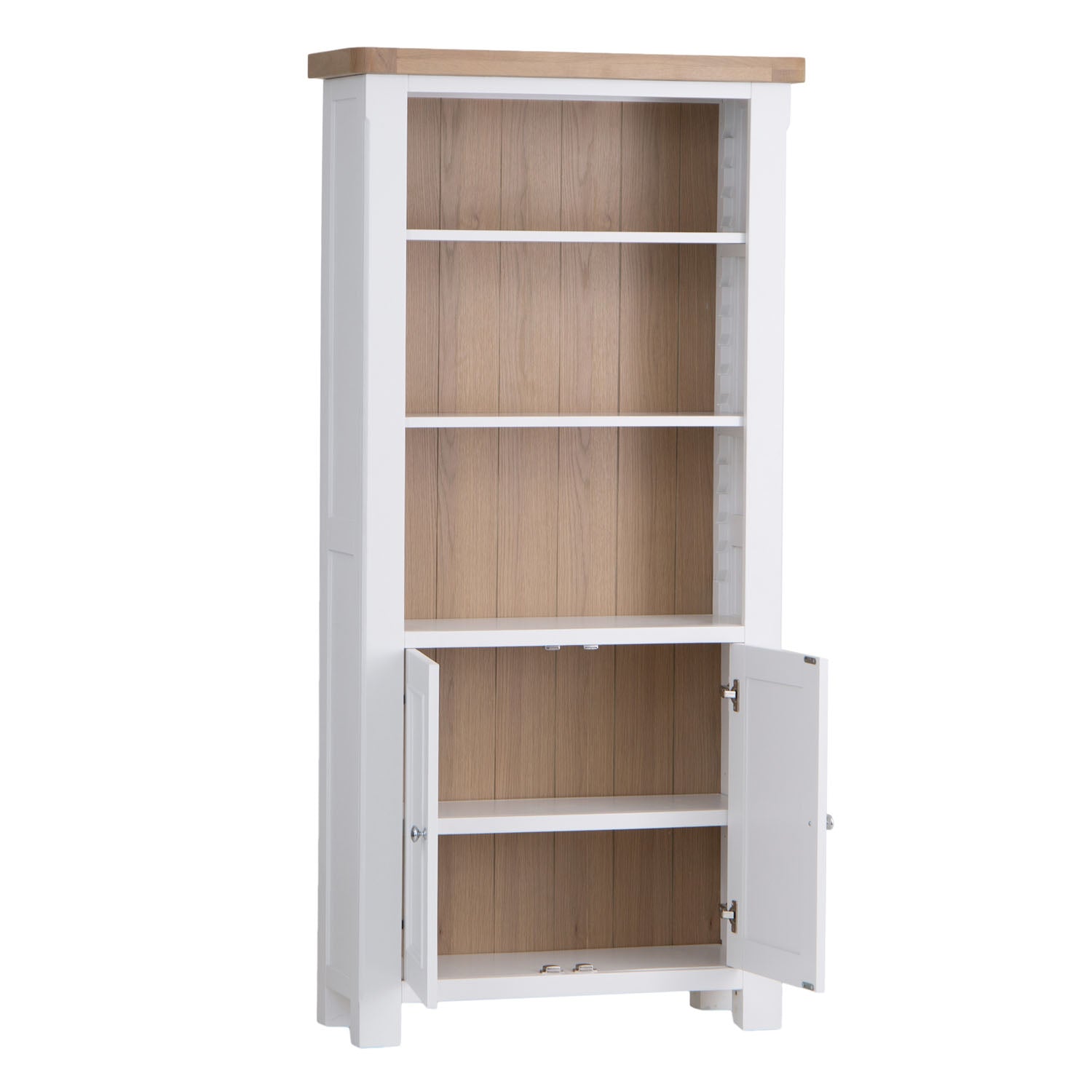 Dorset White Painted Oak Tall Large Bookcase