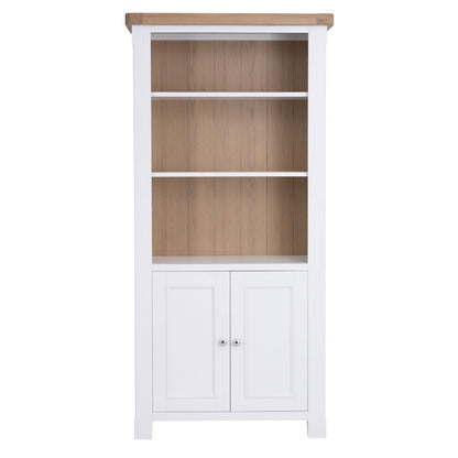 Dorset White Painted Oak Tall Large Bookcase