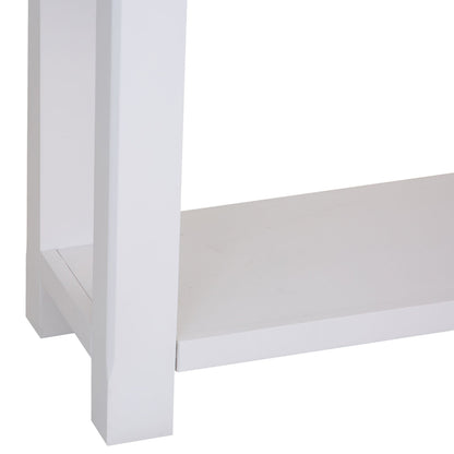 Dorset White Painted Oak Large 3 Drawer Console Table