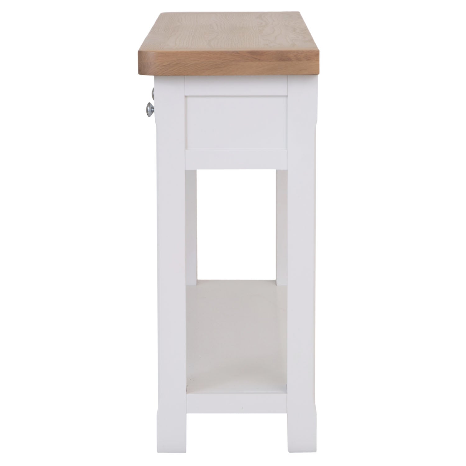 Dorset White Painted Oak Large 3 Drawer Console Table