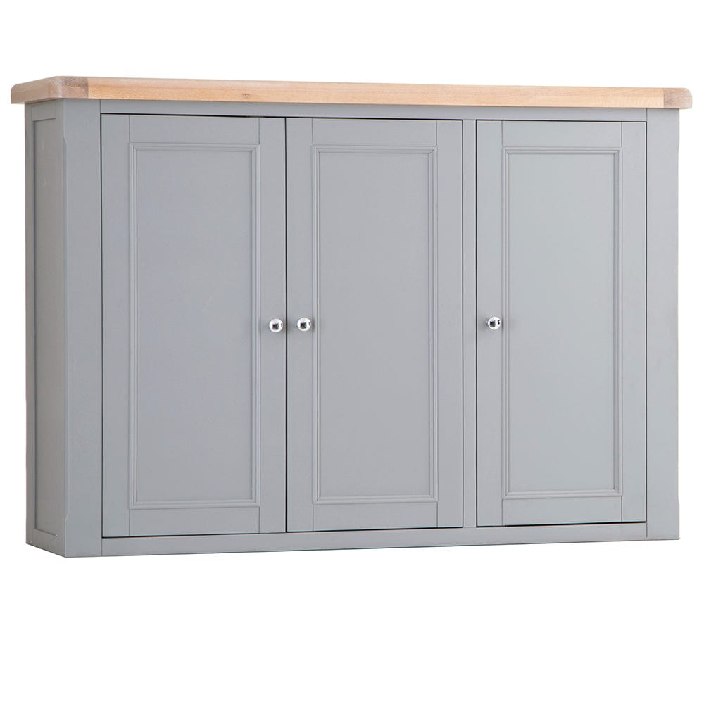 Dorset Storm Grey Painted Oak Large Larder Top for Large Sideboard Wine Rack (Top Only)