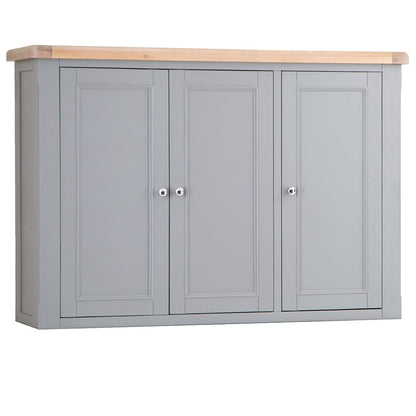 Dorset Storm Grey Painted Oak Large Larder Top for Large Sideboard Wine Rack (Top Only)