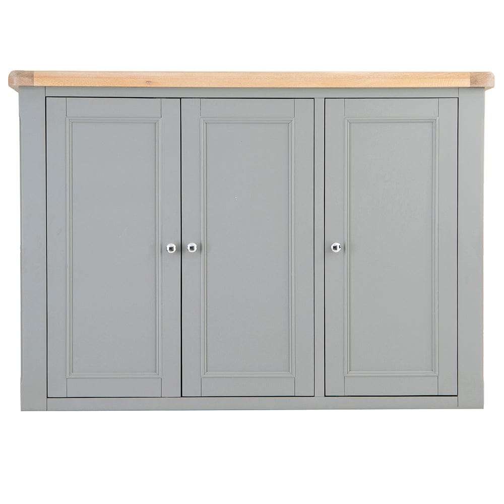 Dorset Storm Grey Painted Oak Large Larder Top for Large Sideboard Wine Rack (Top Only)