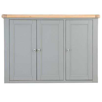 Dorset Storm Grey Painted Oak Large Larder Top for Large Sideboard Wine Rack (Top Only)