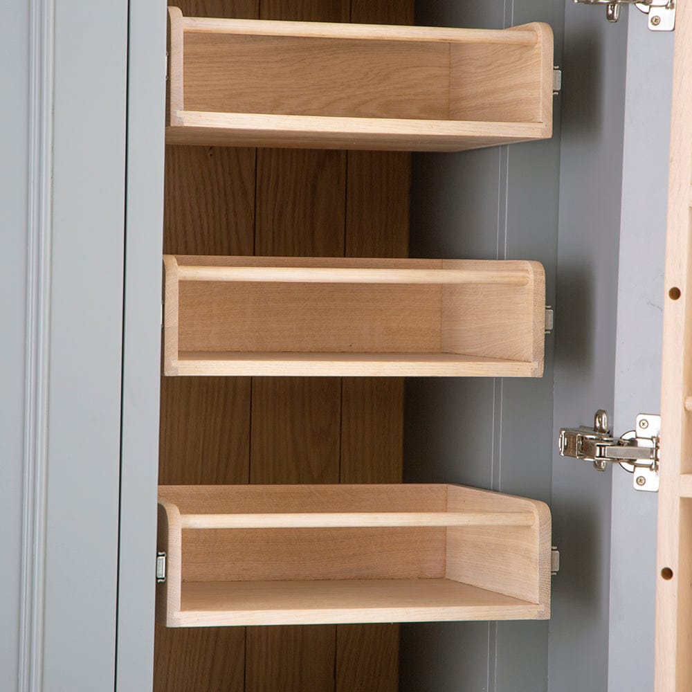 Dorset Storm Grey Painted Oak Large Larder Top for Large Sideboard Wine Rack (Top Only)