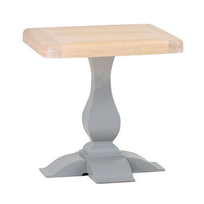 Dorset Storm Grey Painted Oak Lamp Table