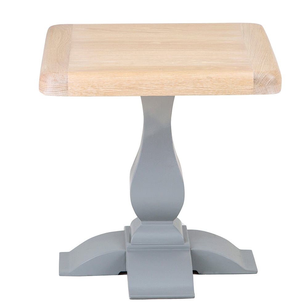 Dorset Storm Grey Painted Oak Lamp Table