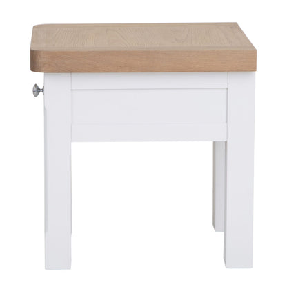 Dorset White Painted Oak Lamp Table