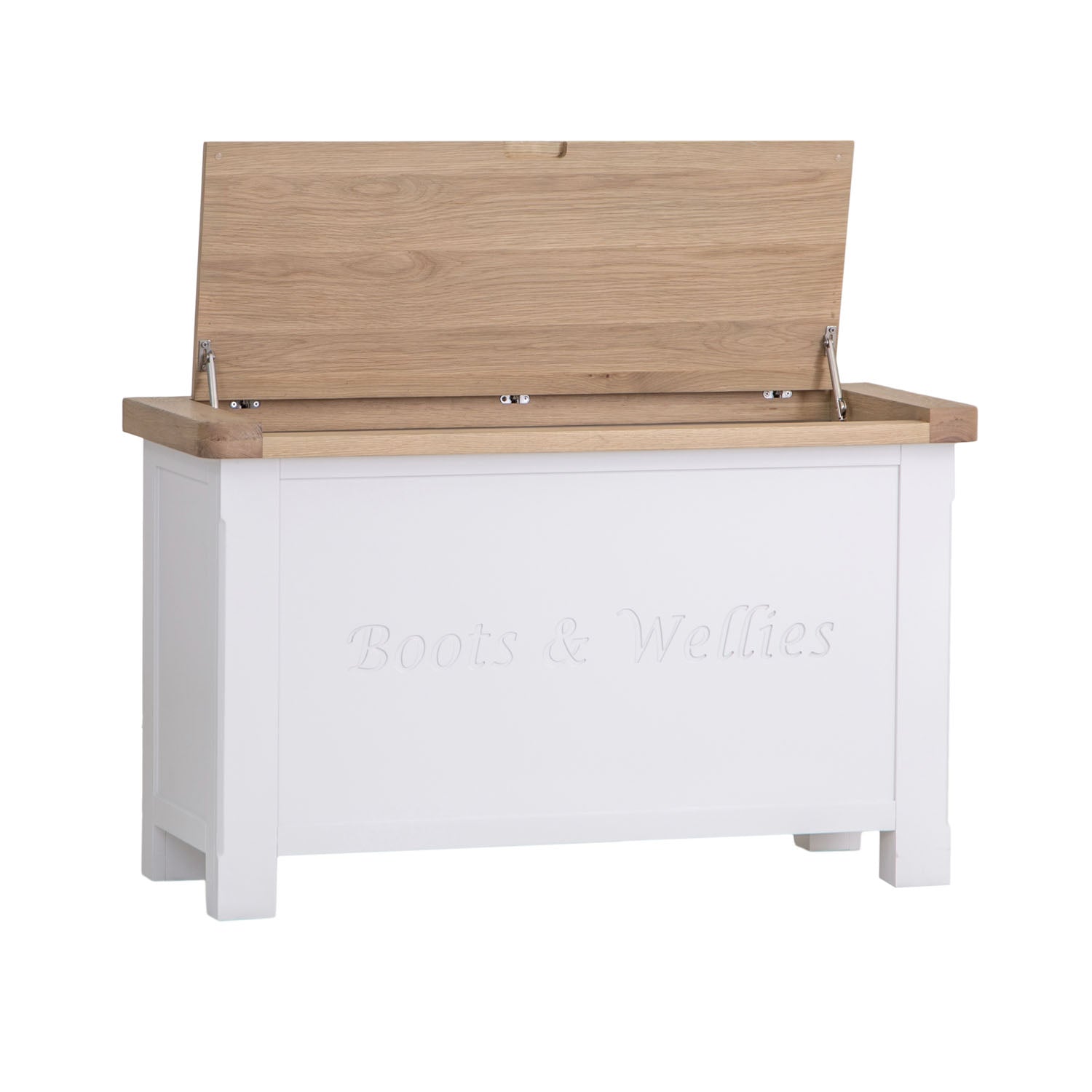 Dorset White Painted Oak Shoe Storage Box