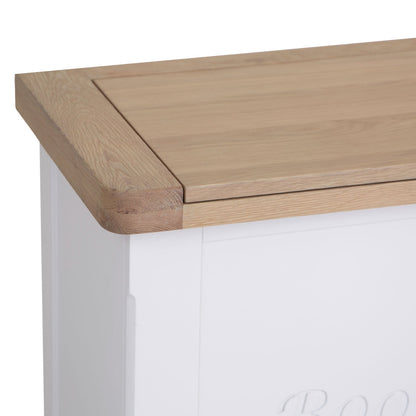 Dorset White Painted Oak Shoe Storage Box