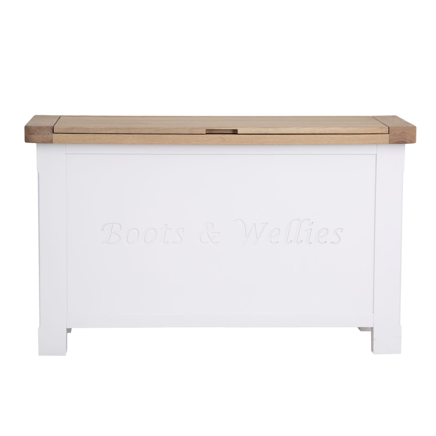 Dorset White Painted Oak Shoe Storage Box