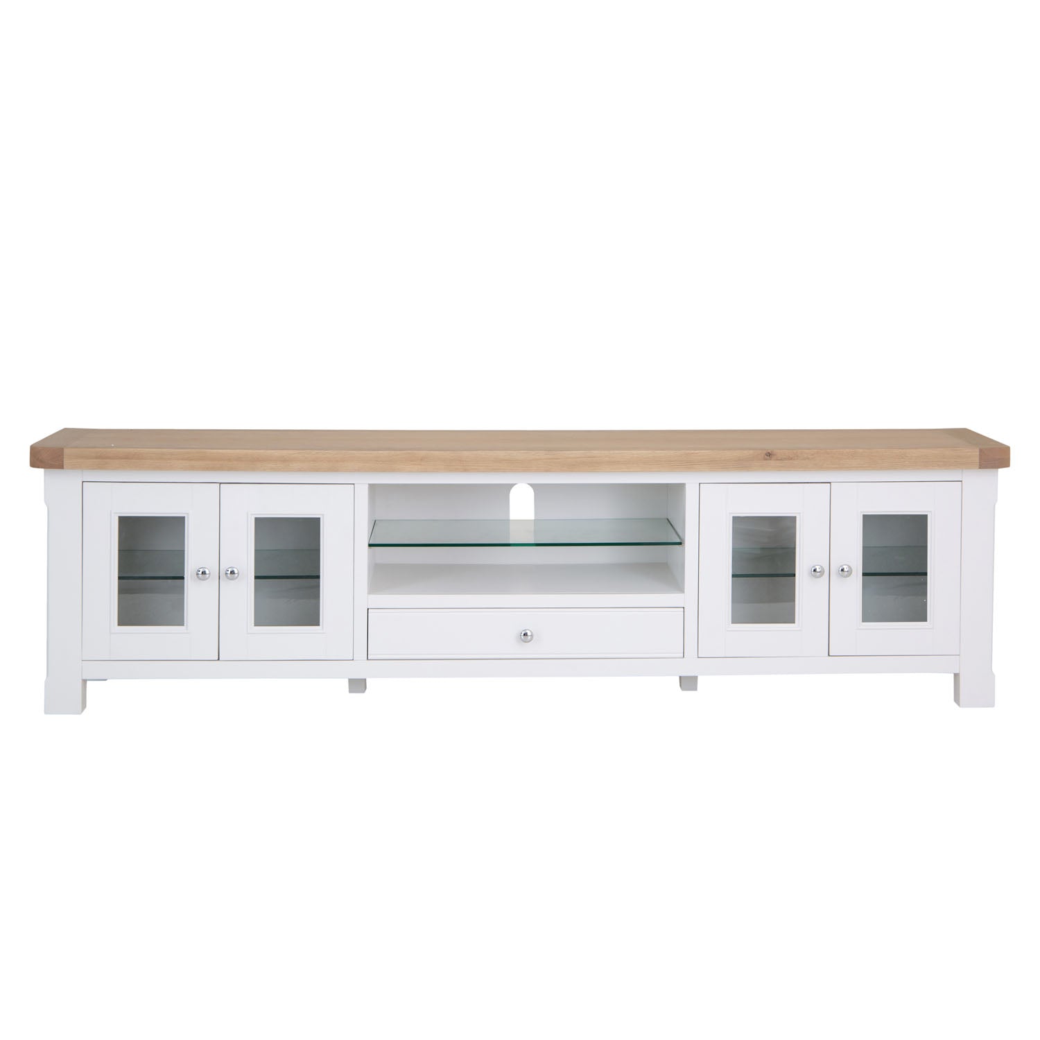 Dorset White Painted Oak Extra Large TV Unit