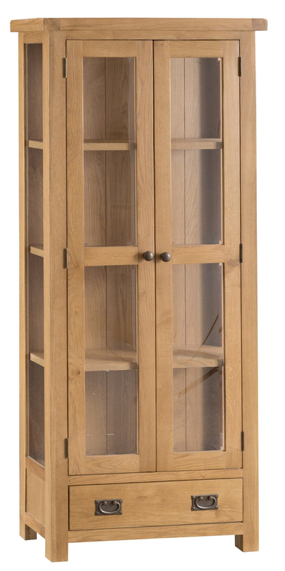 Winchester Oak Glass Display Cabinet