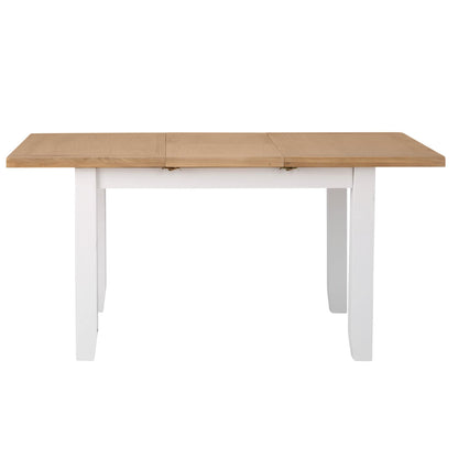 Eaton White Painted Oak 1.2m Butterfly Extending Dining Table