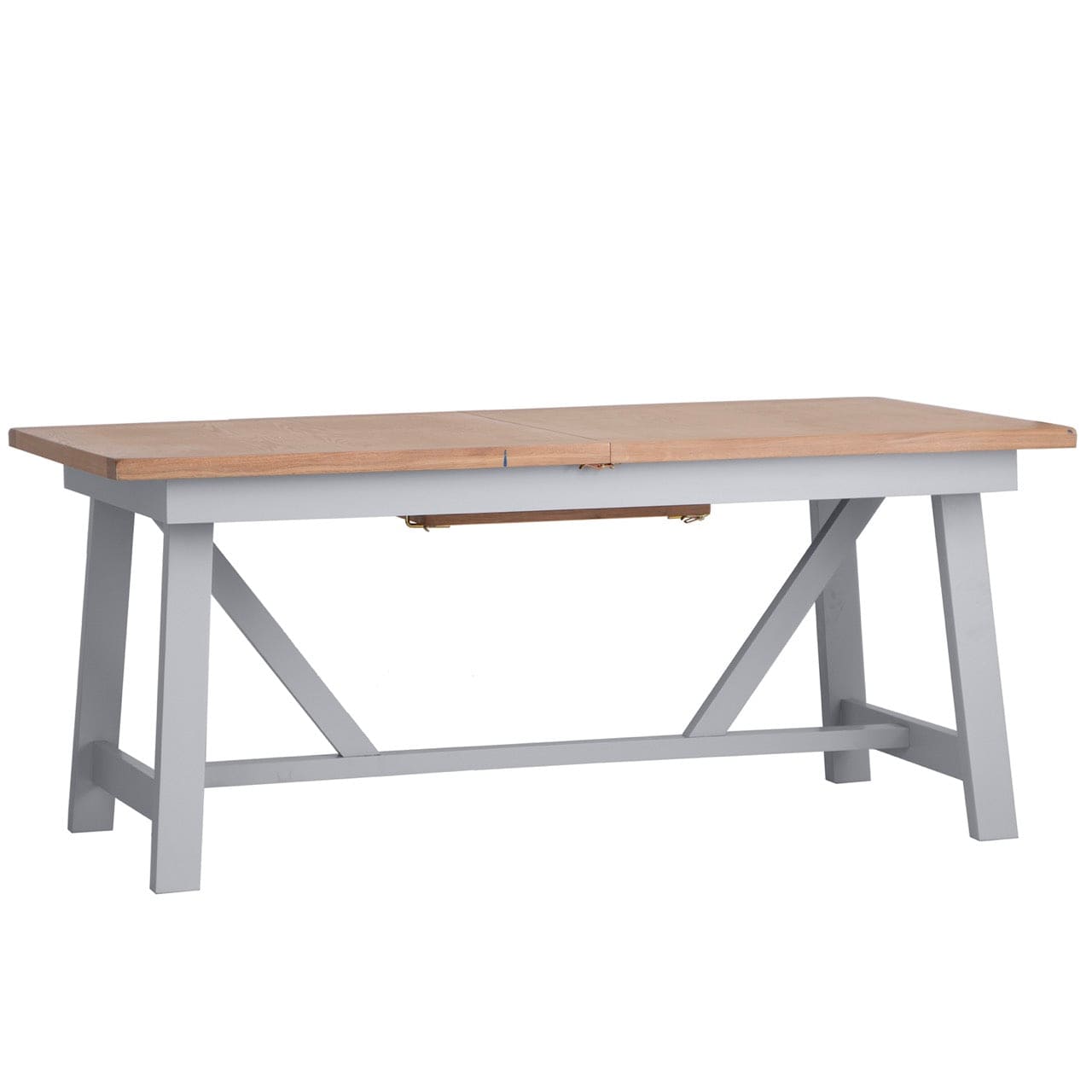 Eaton Grey Painted Oak 1.8m Butterfly Extending Dining Table