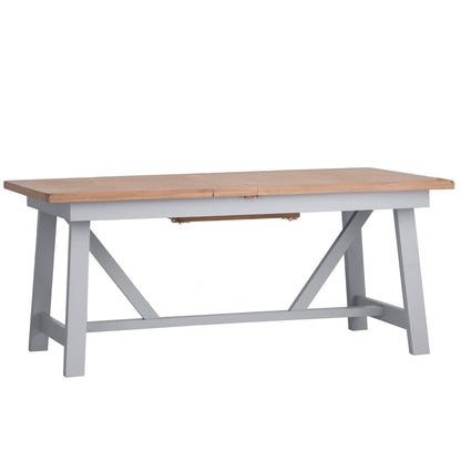 Eaton Grey Painted Oak 1.8m Butterfly Extending Dining Table