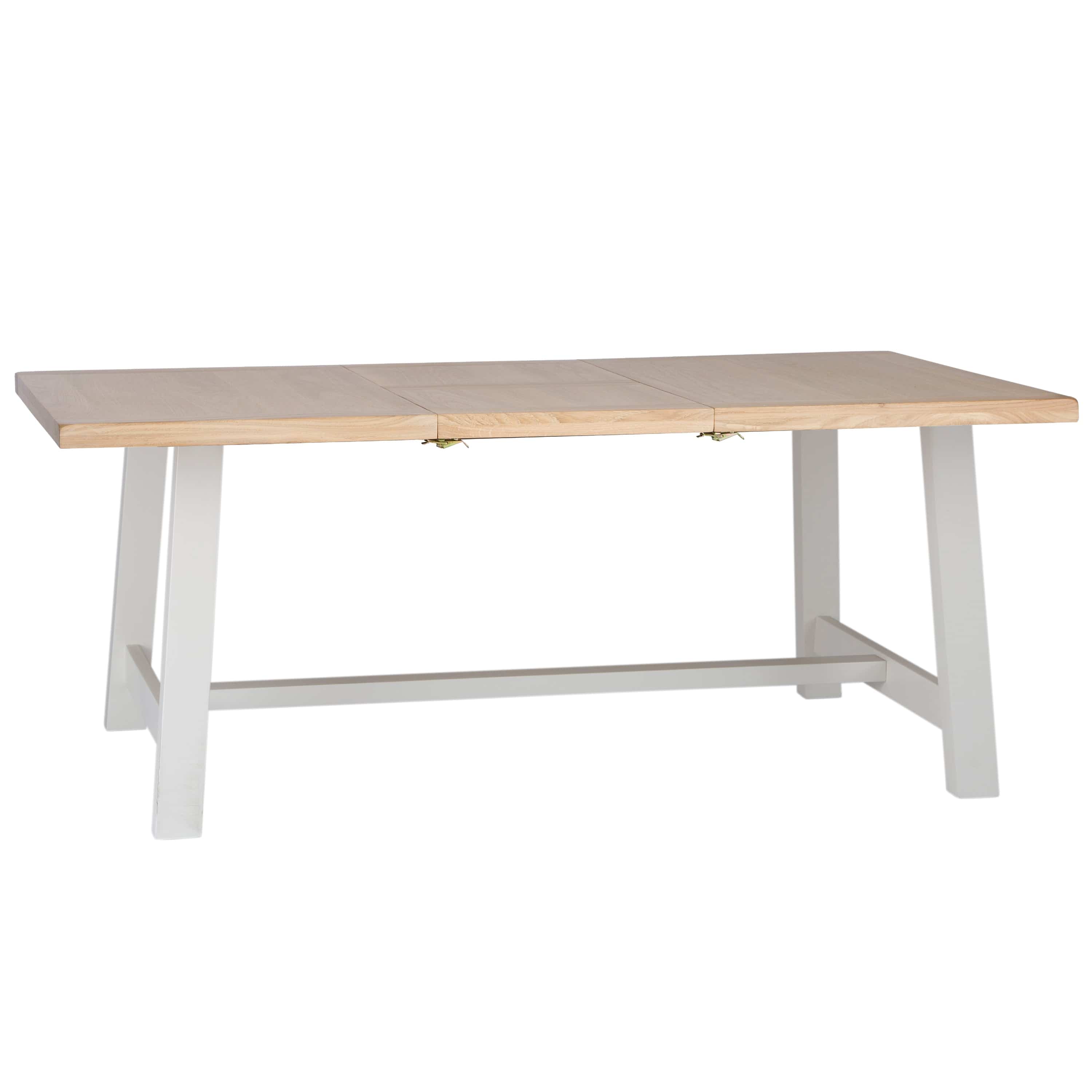 Eaton White Painted Oak 1.8m Butterfly Extending Dining Table