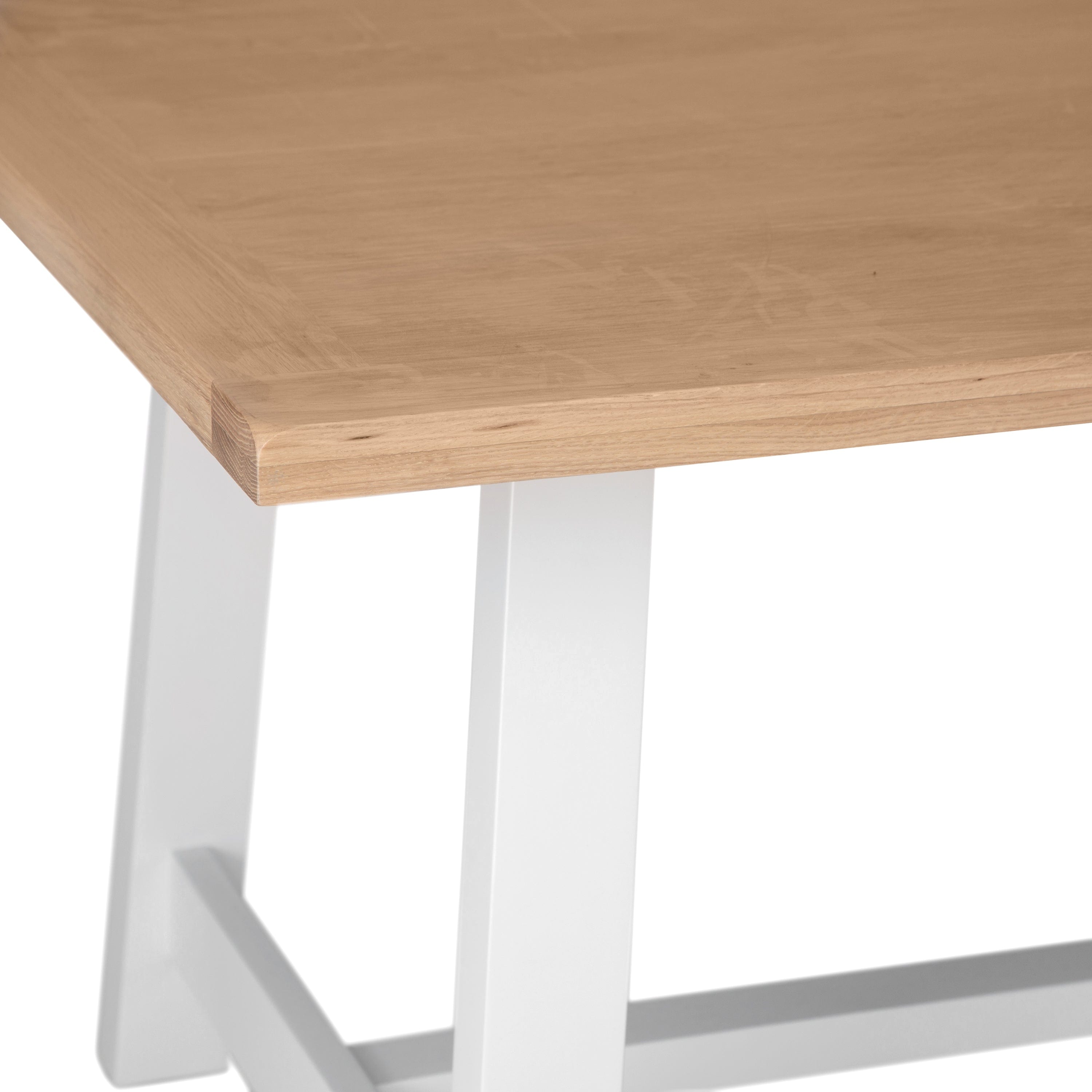 Eaton White Painted Oak 1.8m Butterfly Extending Dining Table