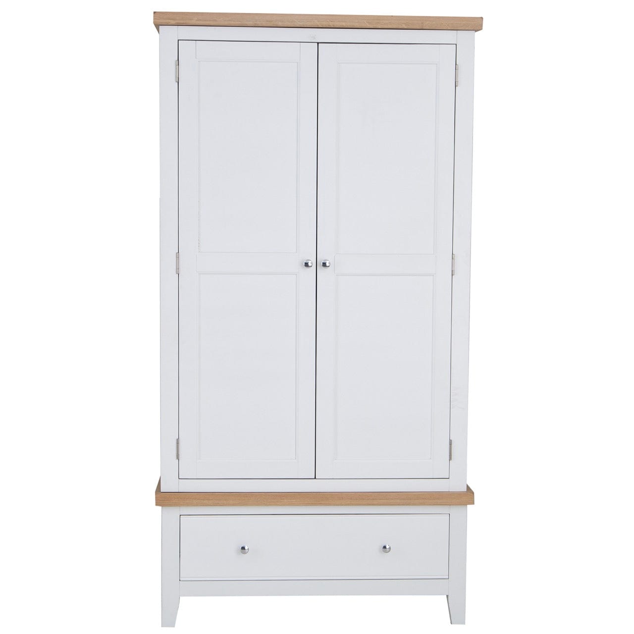 Eaton White Painted Oak Double Wardrobe