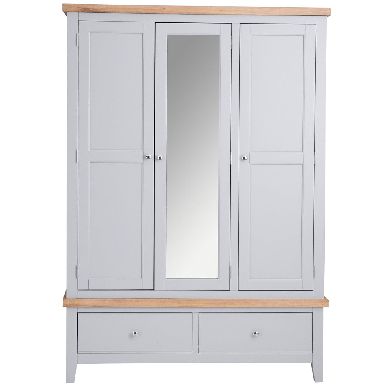 Eaton Grey Painted Oak 3 Door Wardrobe