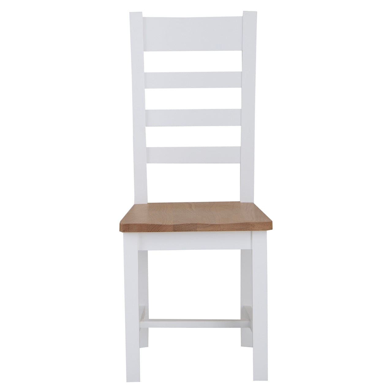 Eaton White Painted Oak Ladder Back Dining Chair Wooden Seat