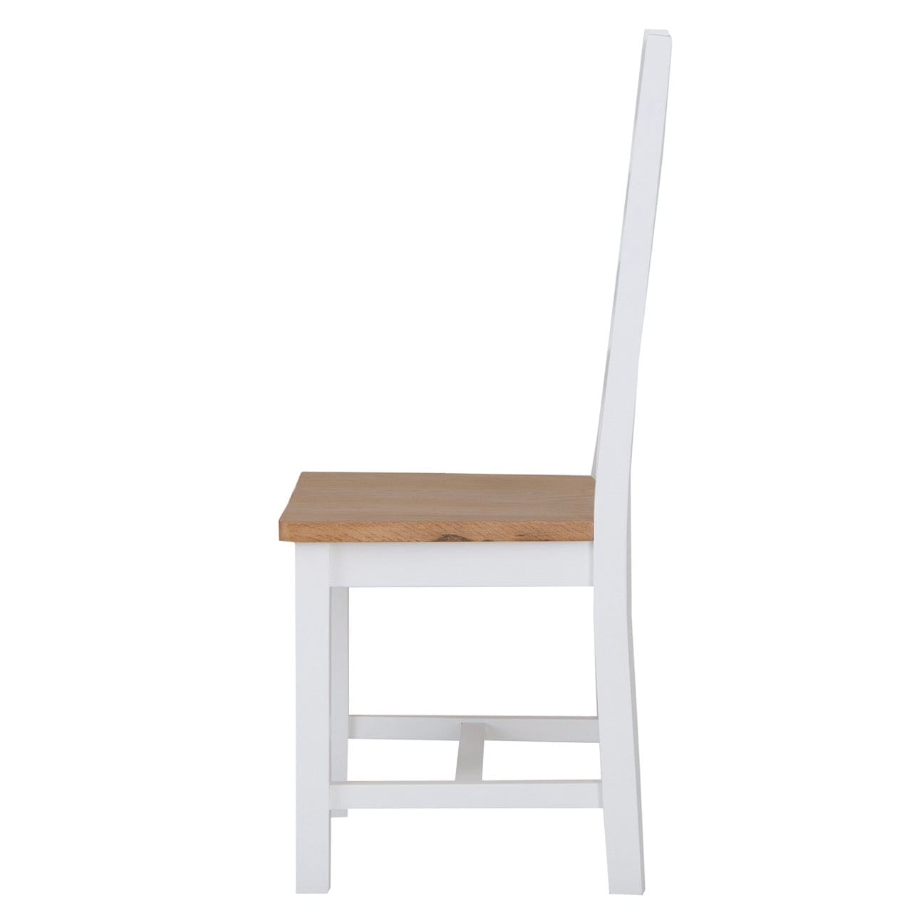 Eaton White Painted Oak Ladder Back Dining Chair Wooden Seat