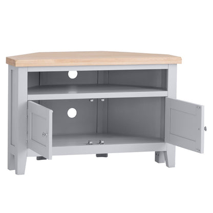 Eaton Grey Painted Oak Corner TV Unit