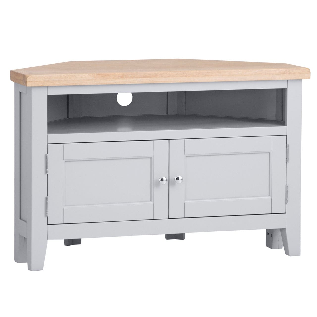 Eaton Grey Painted Oak Corner TV Unit