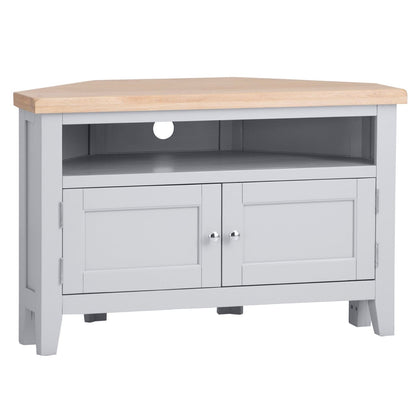 Eaton Grey Painted Oak Corner TV Unit