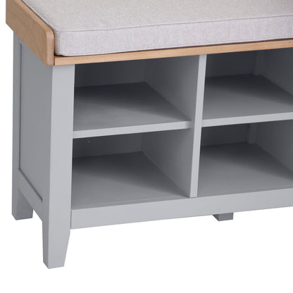 Eaton Grey Painted Oak Large Hall Bench