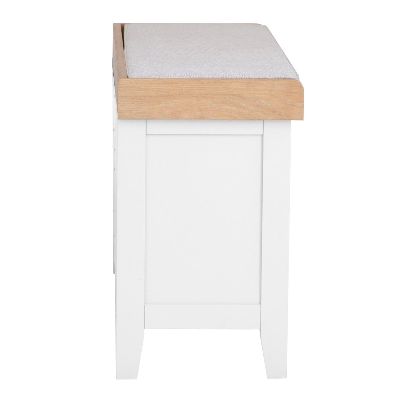 Eaton White Painted Oak Large Hall Bench