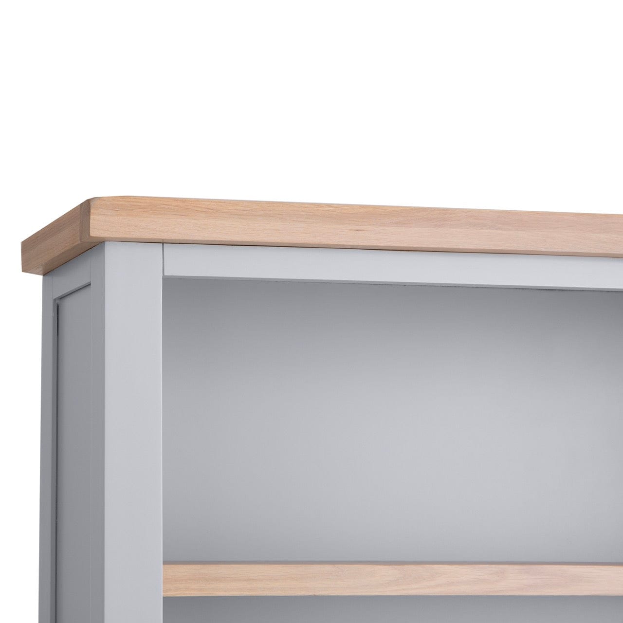 Eaton Grey Painted Oak Large Wide Bookcase