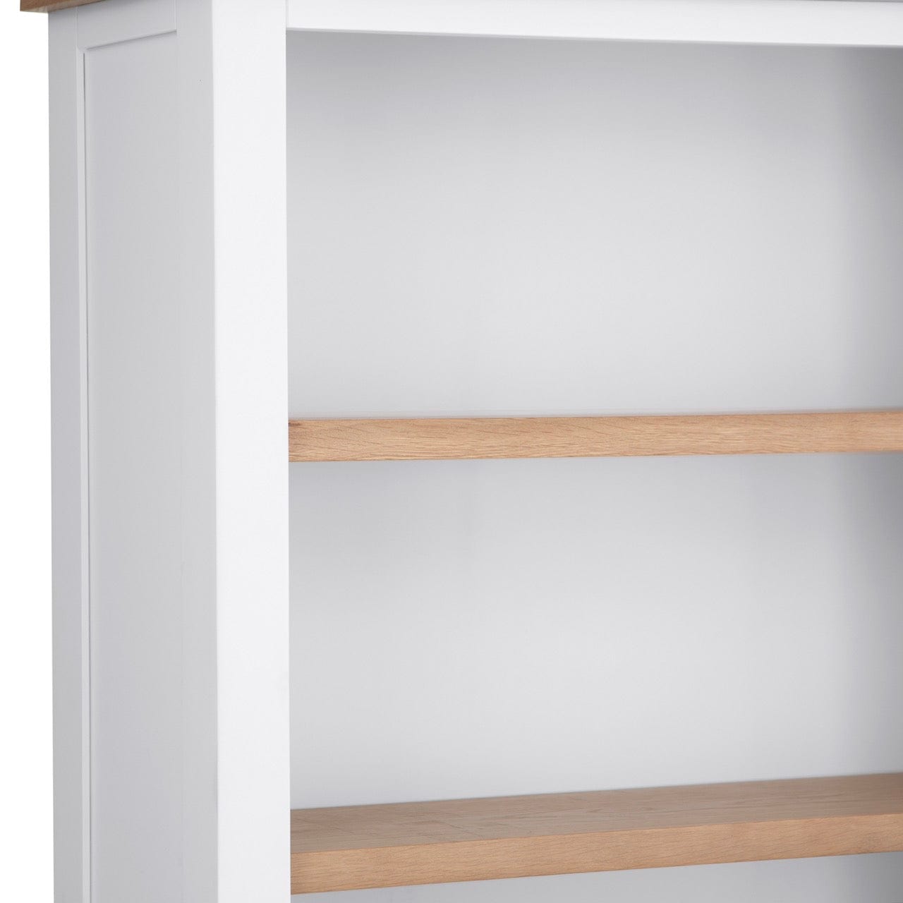 Eaton White Painted Oak Large Wide Bookcase