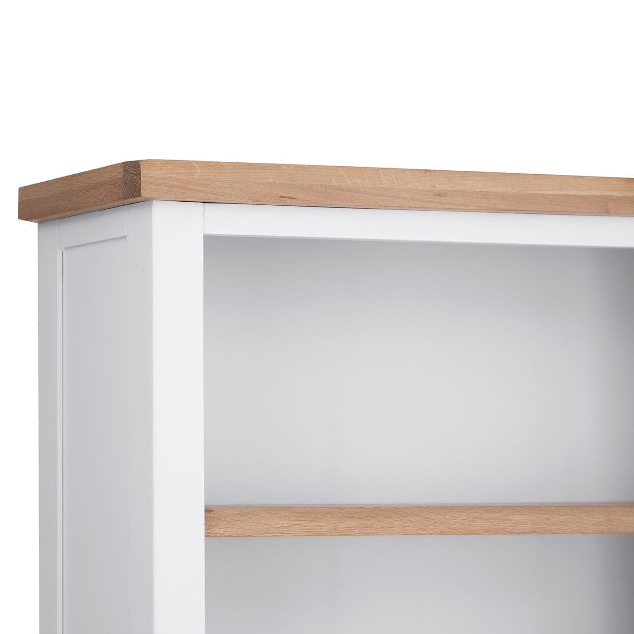 Eaton White Painted Oak Large Wide Bookcase