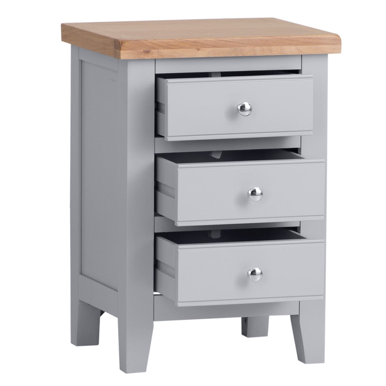 Eaton Grey Painted Oak Large Bedside Table