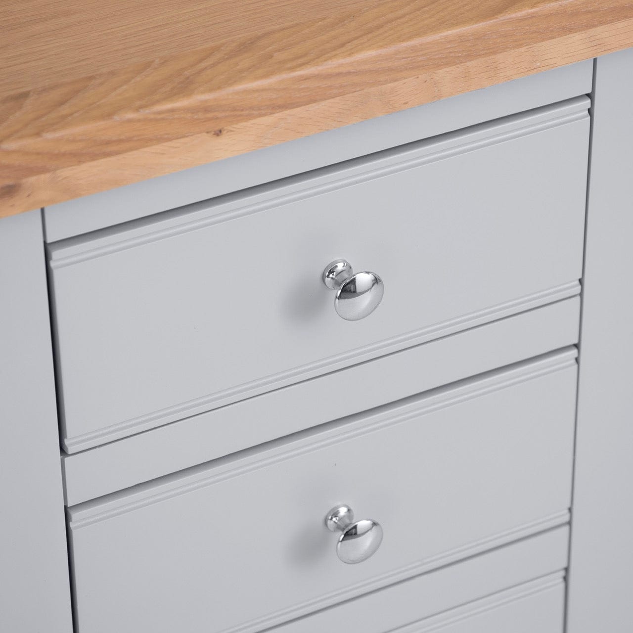 Eaton Grey Painted Oak Large Bedside Table